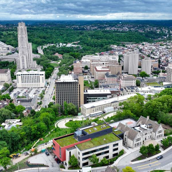 Aerial view of campus