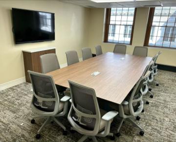 conference room C with boardroom set up